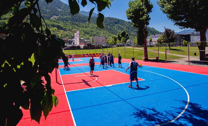 Suelo pista baloncesto - Suelo deportivo exterior - Bergo Multisport